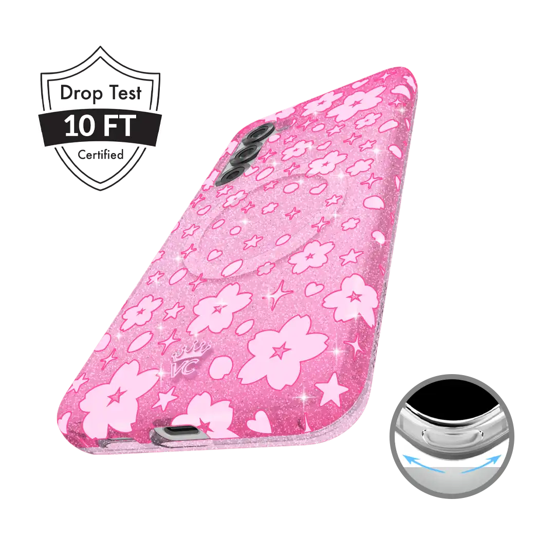 Cherry Blossom Glitter Samsung Case