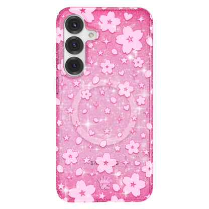 Cherry Blossom Glitter Samsung Case