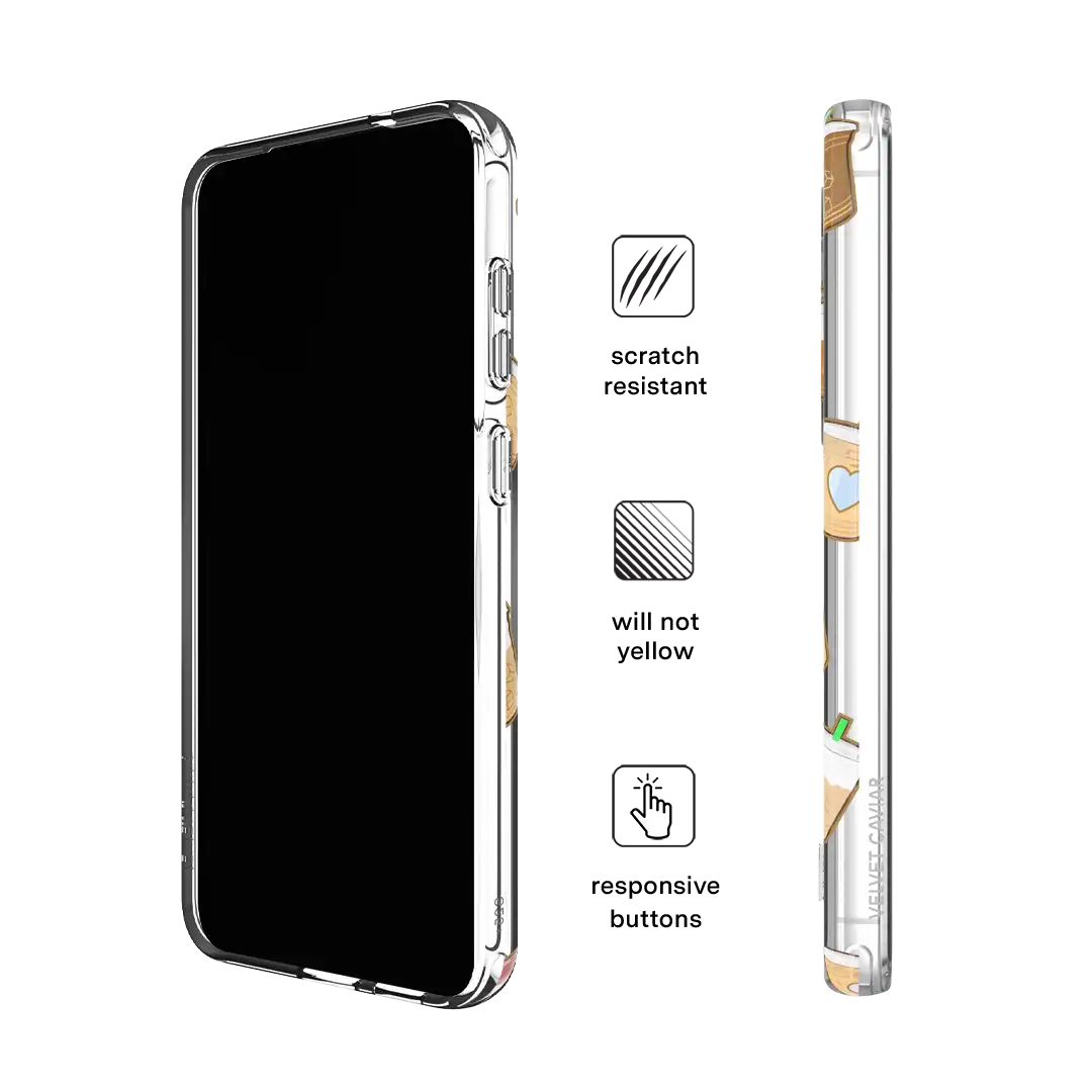 Coffee First Clear Samsung Galaxy Case