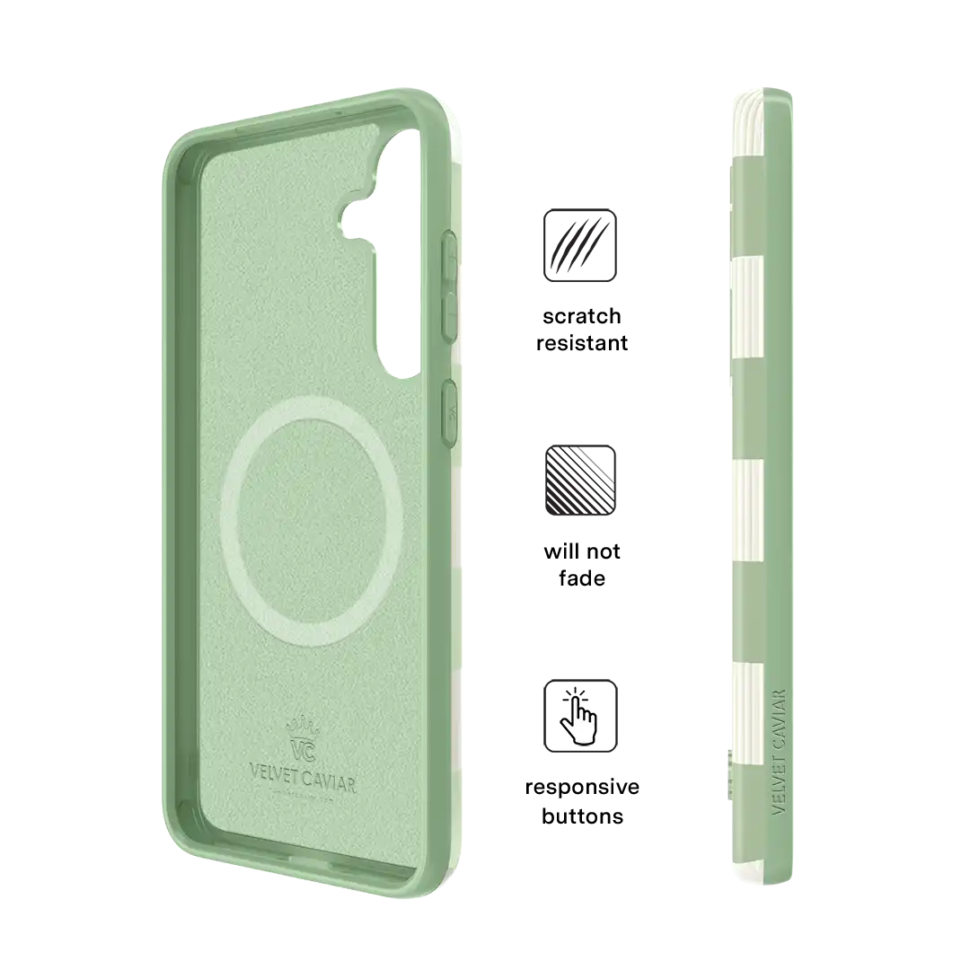 Pistachio Vibe Checkered Samsung Case