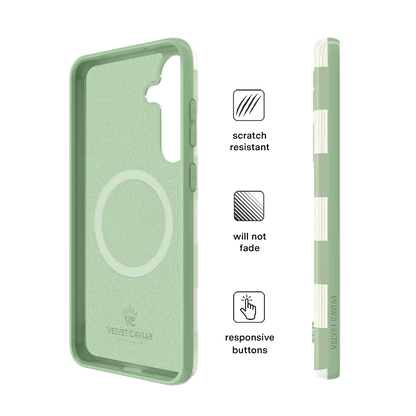 Pistachio Vibe Checkered Samsung Case