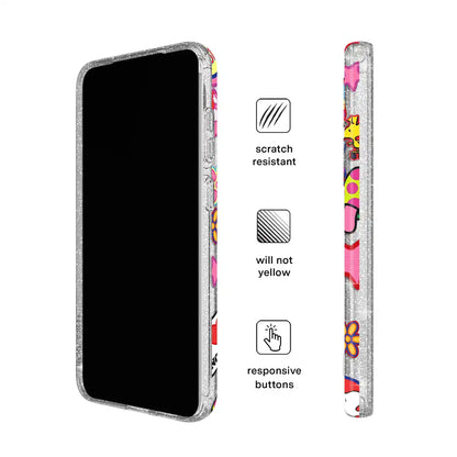 Snoopy Patchwork Glitter Samsung Case