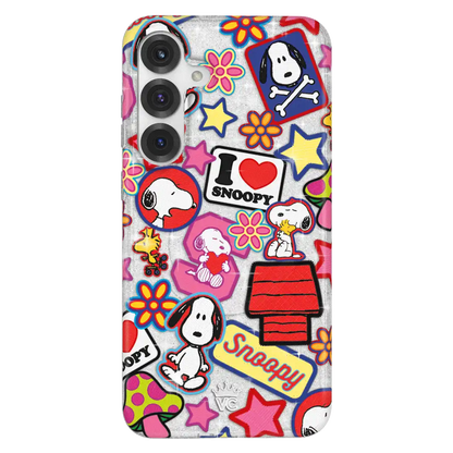 Snoopy Patchwork Glitter Samsung Case