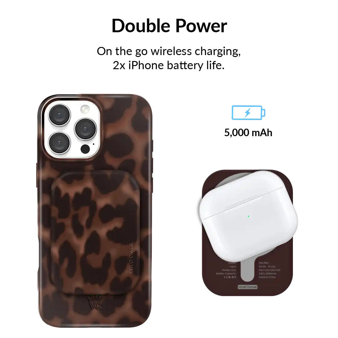 It Girl Leopard Portable MagSafe Charger Power Pack