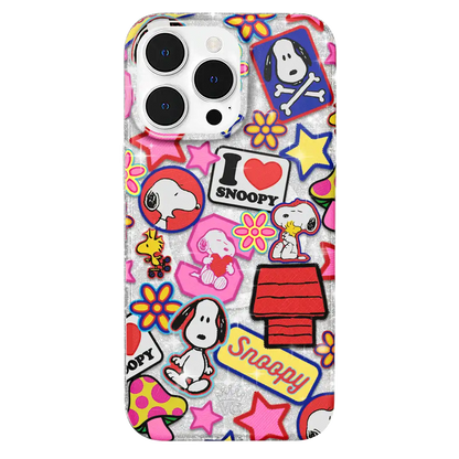 Snoopy Patchwork Glitter iPhone Case