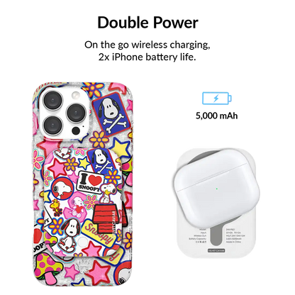 Snoopy Patchwork Portable MagSafe Charger Power Pack