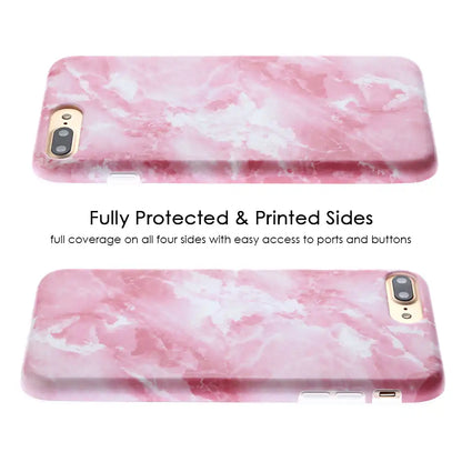 Pink Streak Marble iPhone Case