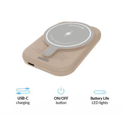 Sand Stone Portable MagSafe Charger Power Pack