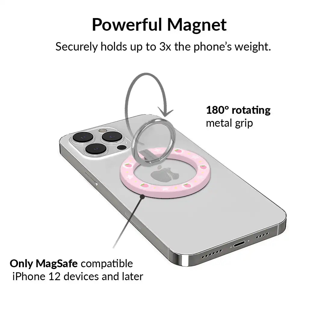 Strawberry Macaron MagSafe Grip Ring