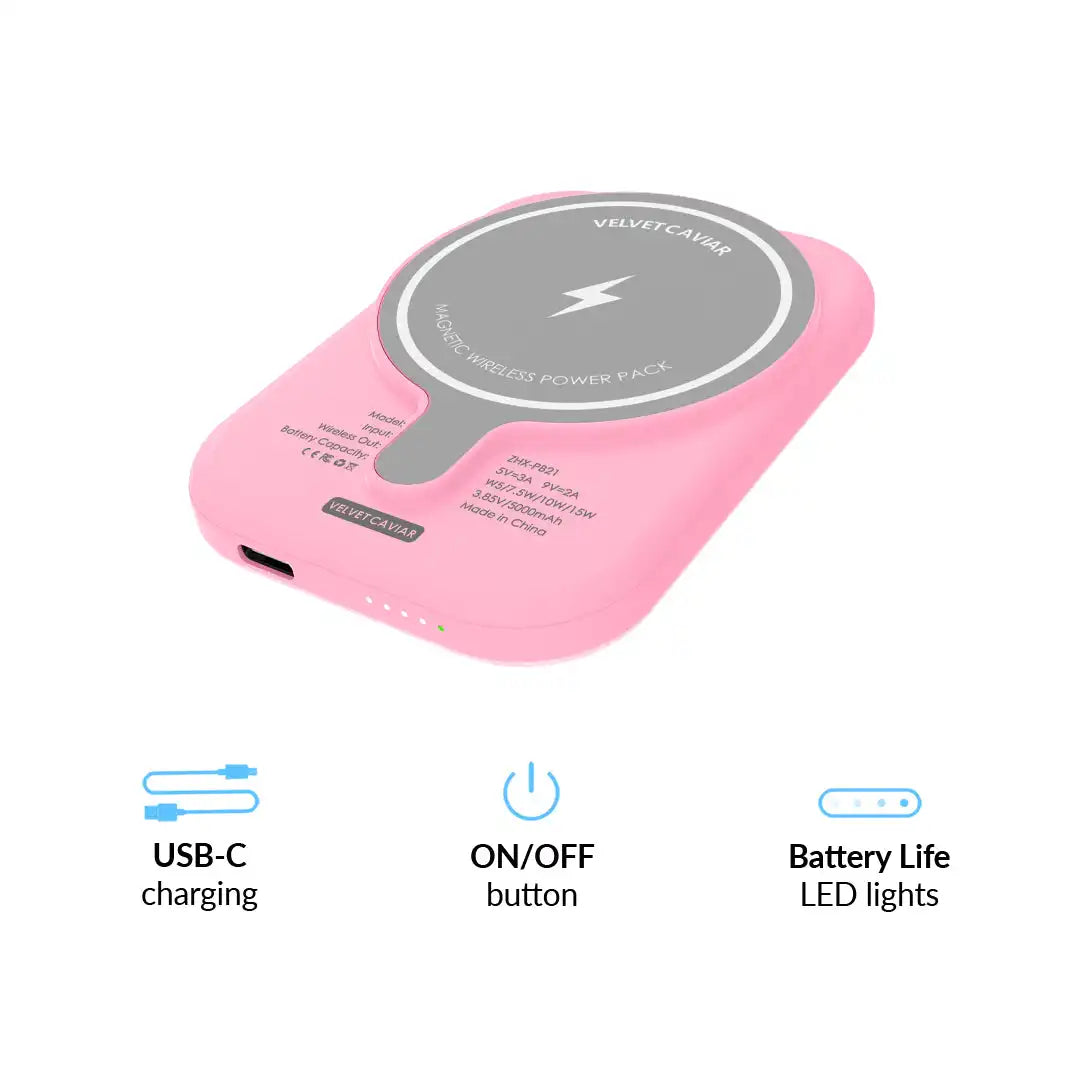 Strawberry Macaron Portable MagSafe Charger Power Pack