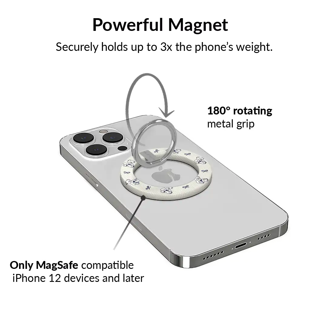 Preppy Teddy MagSafe Grip Ring