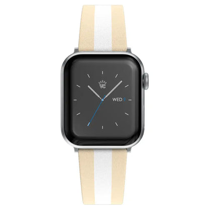 Tan & White Stripes Apple Watch Band