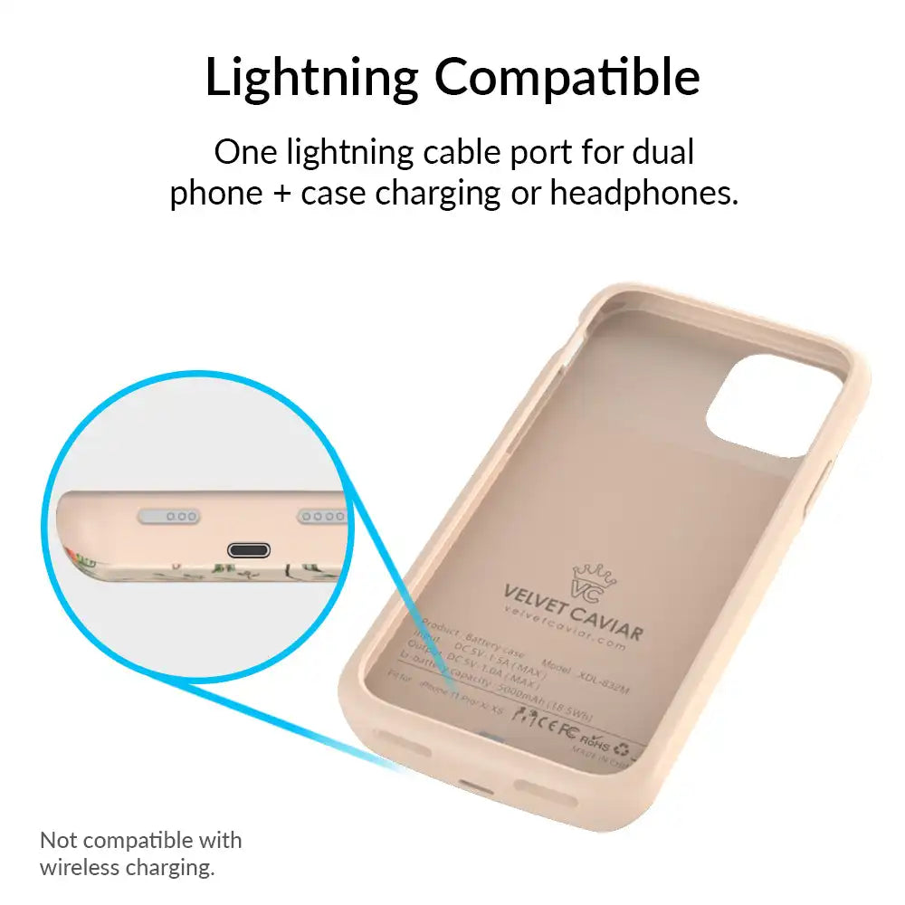 Vintage Floral iPhone Charging Case