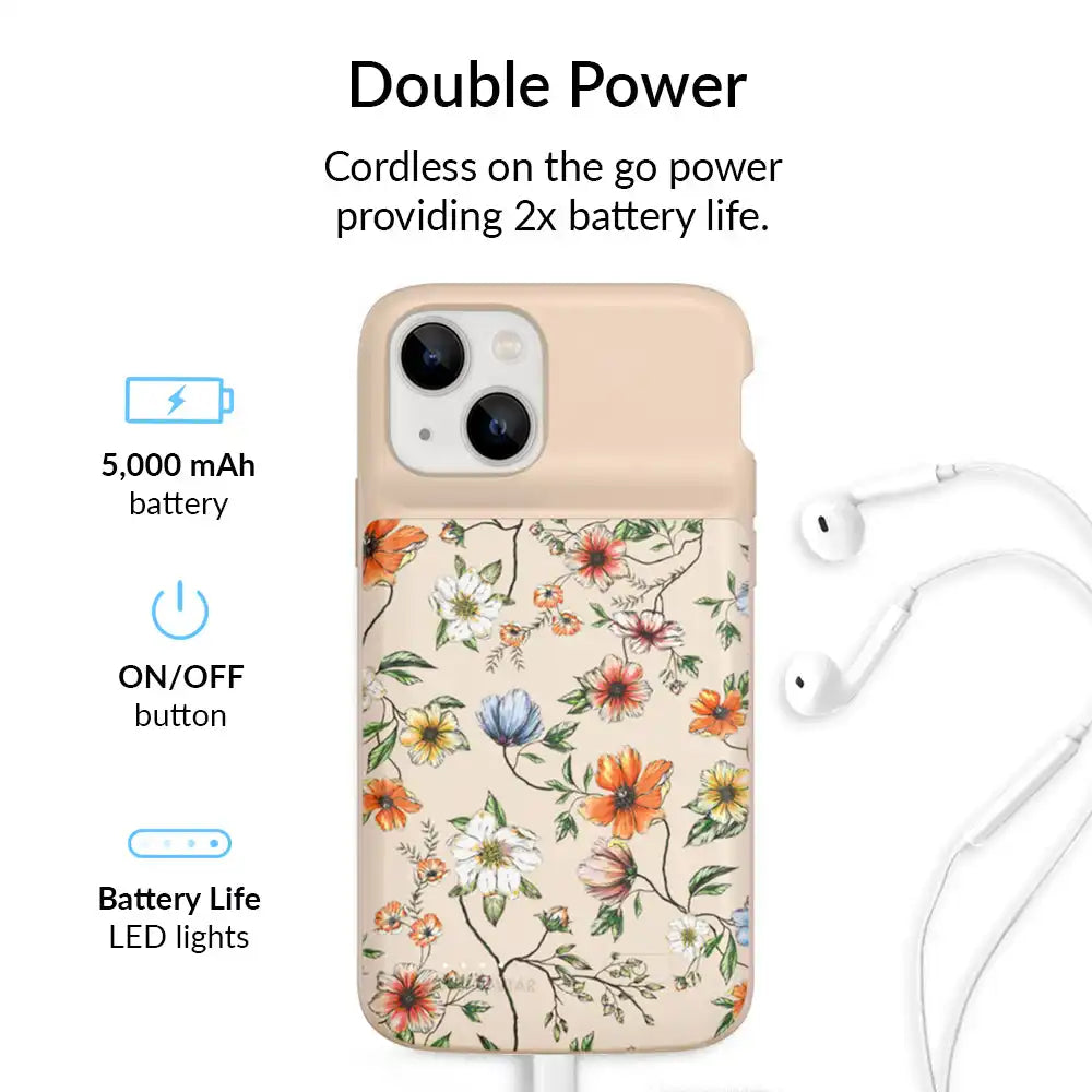 Vintage Floral iPhone Charging Case