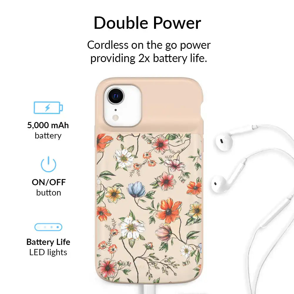Vintage Floral iPhone Charging Case