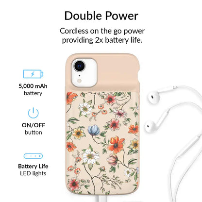 Vintage Floral iPhone Charging Case