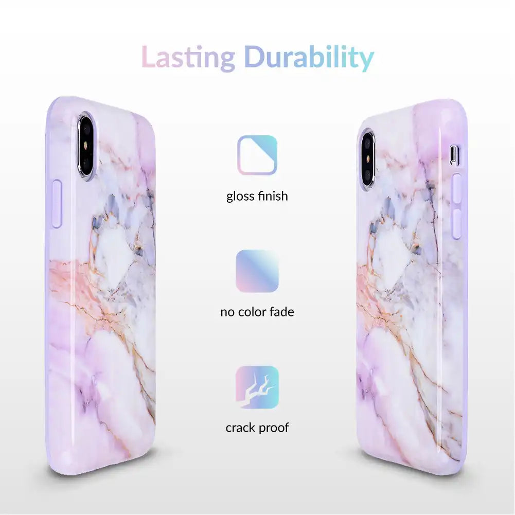 Violet Sky Marble iPhone Case