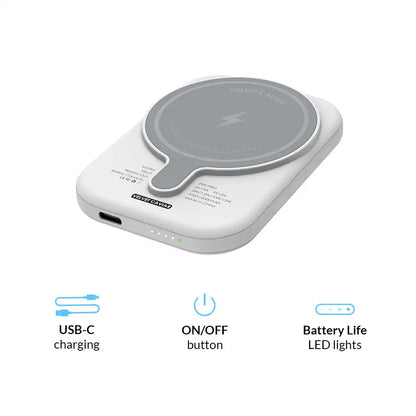 White Portable MagSafe Charger Power Pack