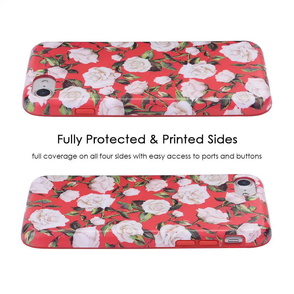 White Roses Floral iPhone Case