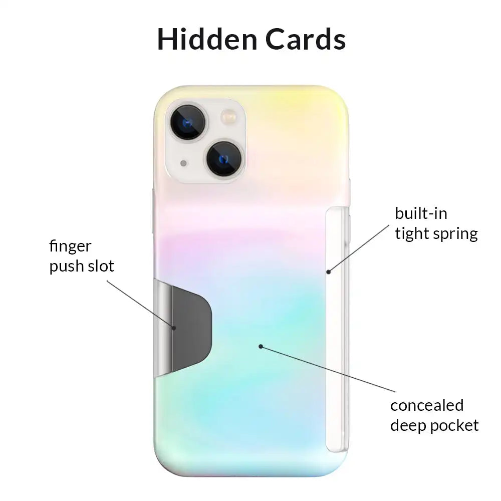 White Opal Iphone Wallet Case